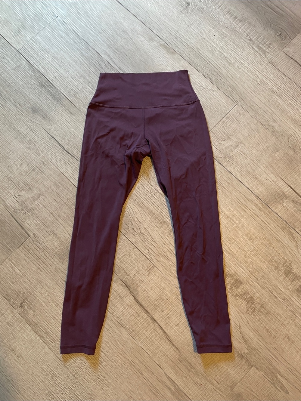 High-Waist Burgundy Leggings